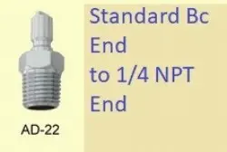 Standard Bc End to 1/4" NPT Thread End - Product Image