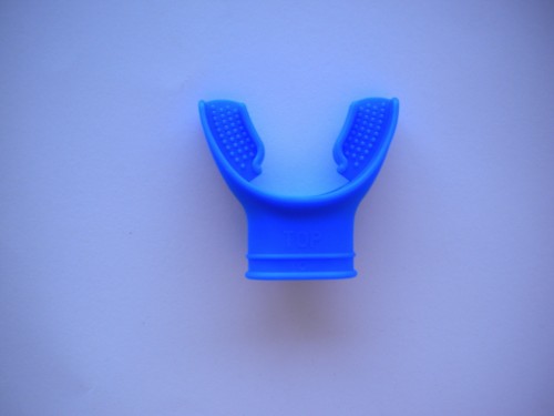 StandardLongBiteRegulatorSiliconeMouthpieceBlue