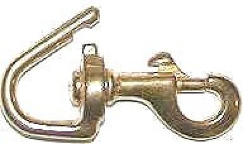SwivelOpenEndBoltSnapBRASS