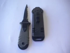 Tekno Stiletto Pointed Knife w/ Hard Plastic Case "Grey Handle" ***1 Only***
