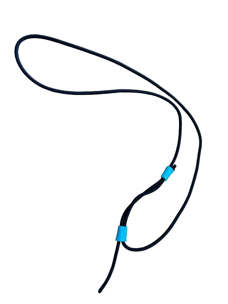 Try me pricing! 1/8" Adjustable Length Black Bungee Regulator Necklace "Select Holder Color" 