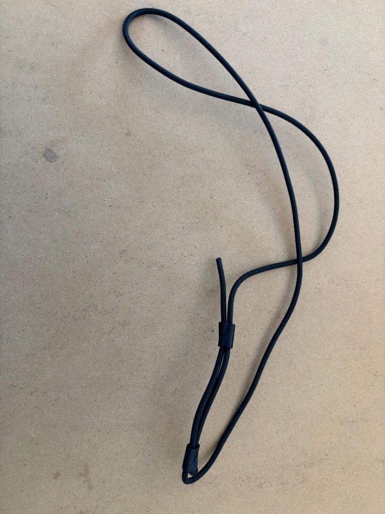 Try me pricing! 1/8" Adjustable Length Black Bungee Regulator Necklace "Select Holder Color" 