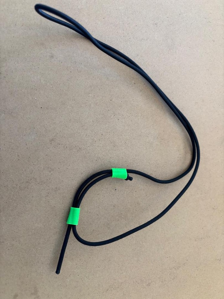 Try me pricing! 1/8" Adjustable Length Black Bungee Regulator Necklace "Select Holder Color" 