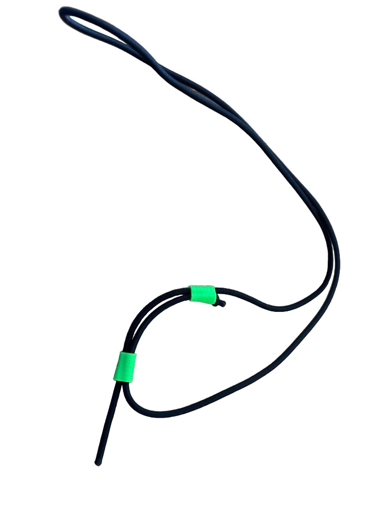 Try me pricing! 1/8" Adjustable Length Black Bungee Regulator Necklace "Select Holder Color" 