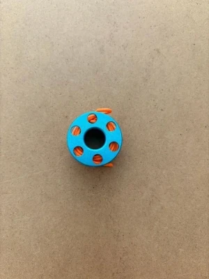 Ultra Mini Jumper Finger Spool "Aqua Blue Body" - Product Image