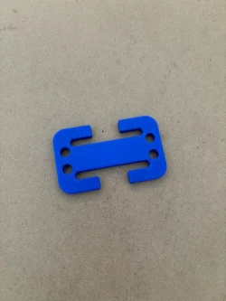 Universal Slip On Webbing Tri-Glide / Weight Plate "Blue"  Includes 4 feet of 3/16" Color Bungee