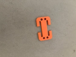 Universal Slip On Webbing Tri-Glide / Weight Plate "Orange"  Includes 4 feet of 3/16" Color Bungee