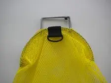 Wired Handle Mesh Bag  Medium      YELLOW Mesh w/ Plastic D-Ring - Product Image