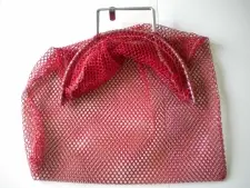Wired Handle Mesh Bag Small *RED* "12" x 20" No D-ring! - Product Image