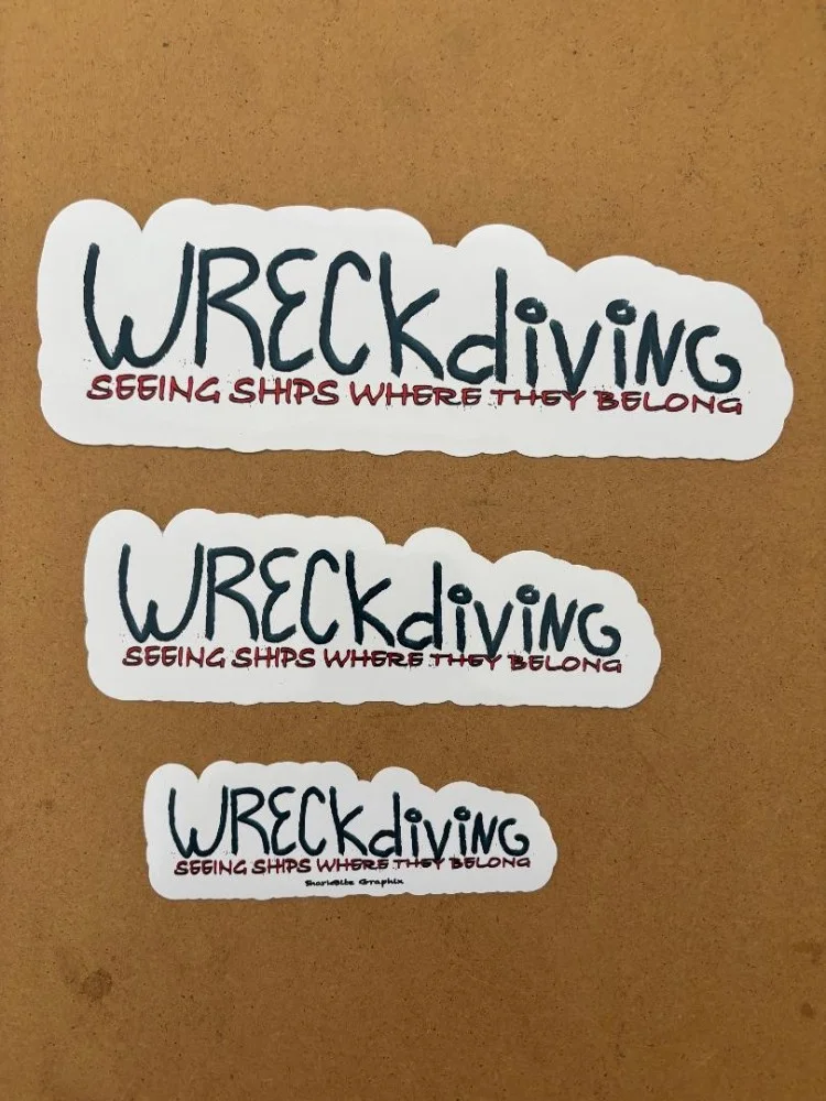 WreckDiving3piecestickerset