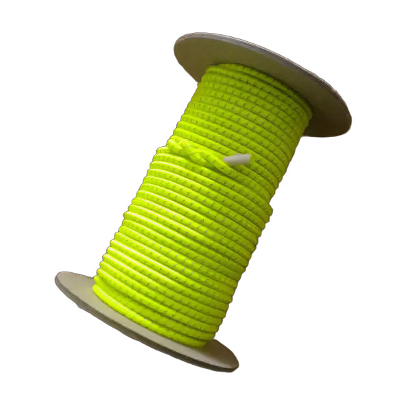1/8" Bungee Shock Cord "Neon Yellow / BLUE Tracer 50ft Mini Spools! "Commercial Grade"