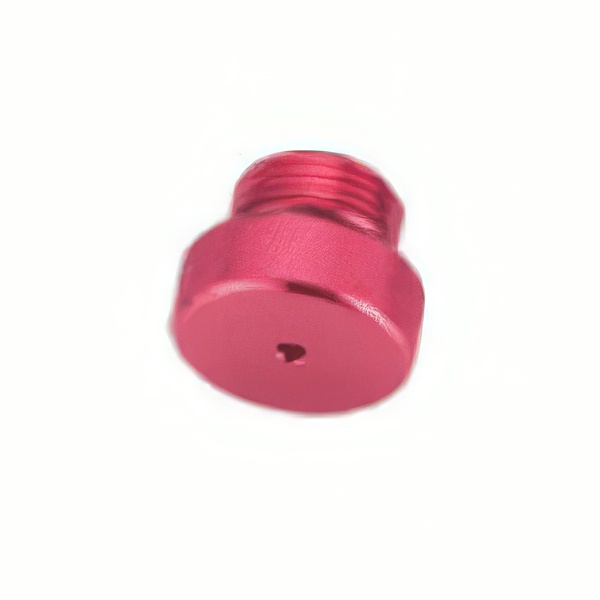 Aluminum Din Cap Red Male - Product Image