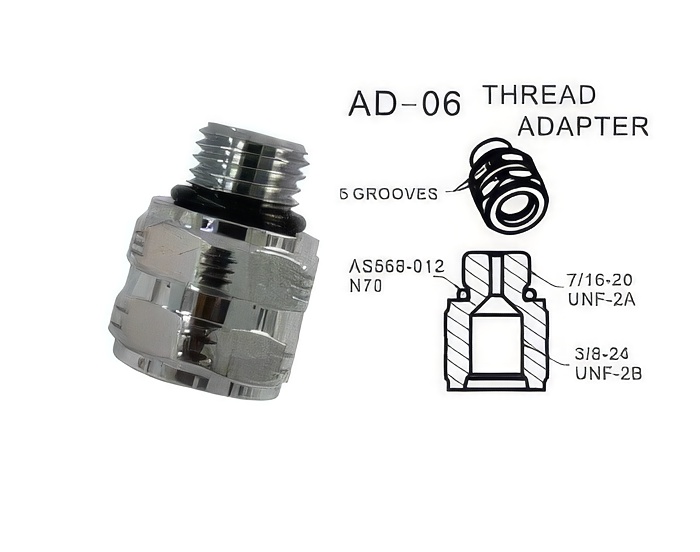 First Stage Regulator Adapter 7/16M - 3/8F