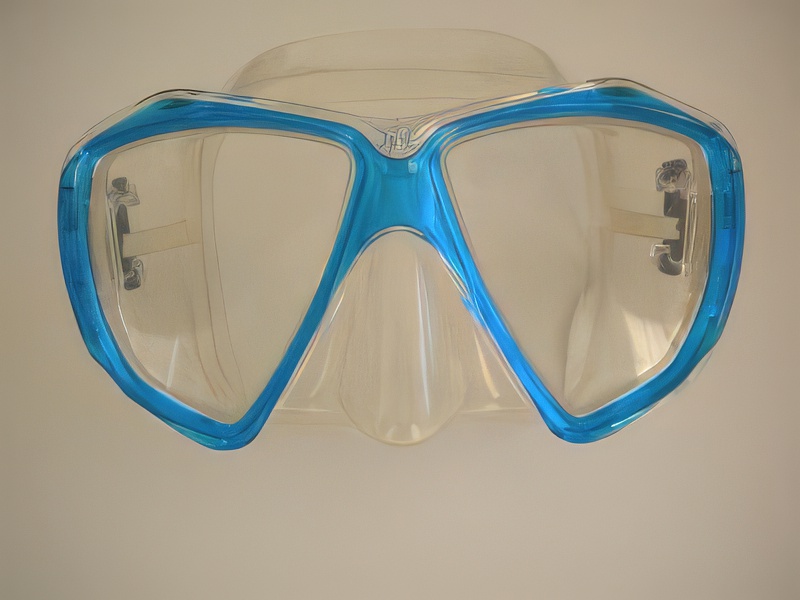 Delight Mask Sea Mist Blue Frame w/Clear Silicone Skirt - Product Image
