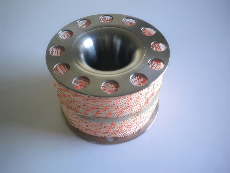 200ft Stainless Steel Finger Spool  "White line w/orange tracer" - Product Image