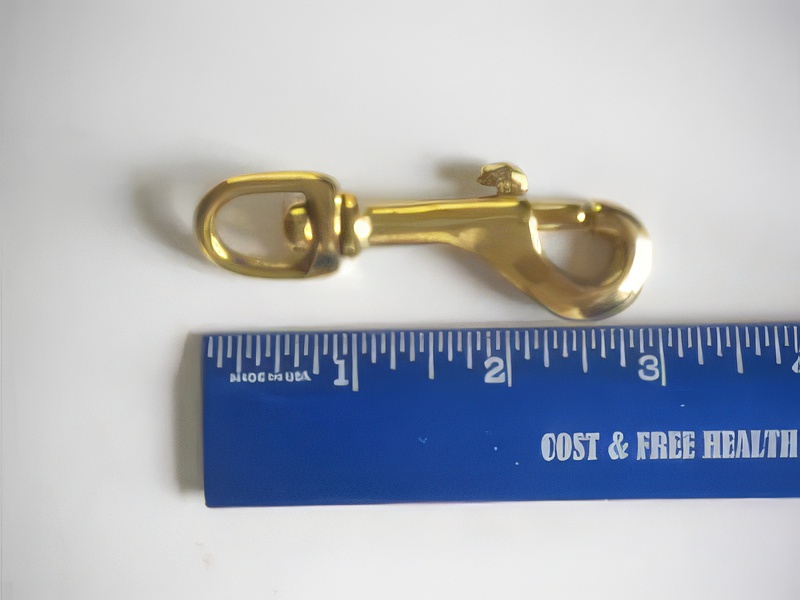 3/8" Swivel Bolt Snap Brass "000B" - Product Image
