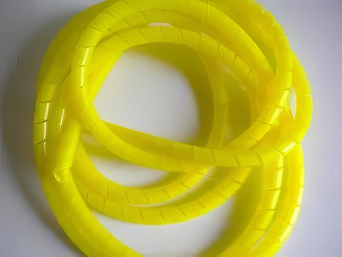 Spiral YELLOW Hose Wrap by the FOOT - Product Image