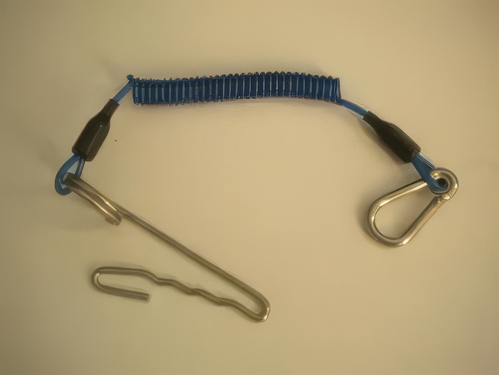 Jon Line w/ Garvin Hook & Carabineer Clip "Blue Lanyard" - Product Image