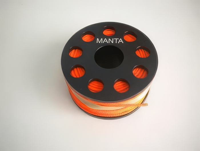 Aluminum 100ft Finger Spool "Orange #24" - Product Image
