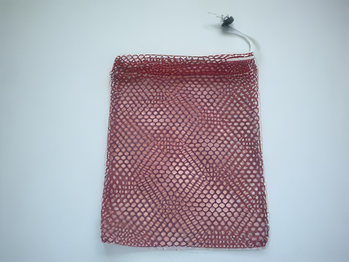 Mini Drawstring Mesh Bag "RED"