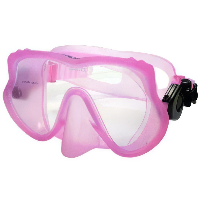 Explorer II Frameless Mask   " Pink Frame w/ Clear Skirt" - Product Image