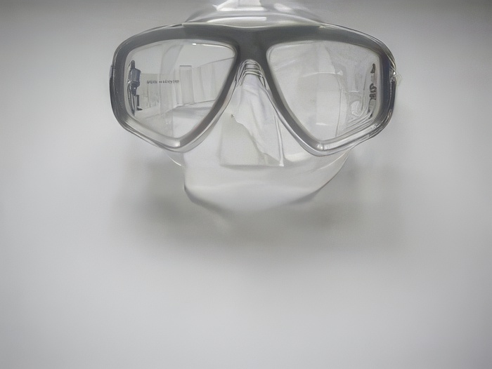 Piranha Sea Viewer Dive Mask     " Titanium Frame / Clear Skirt    "Accepts Lenses" - Product Image