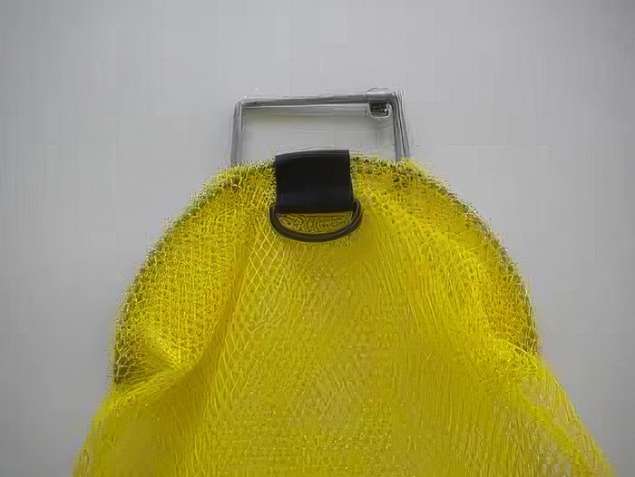 Wired Handle Mesh Bag  Medium      YELLOW Mesh w/ Plastic D-Ring - Product Image