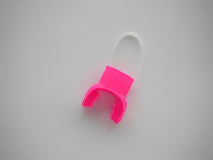 Pink Mouthpiece w/ Clear Tie - Product Image