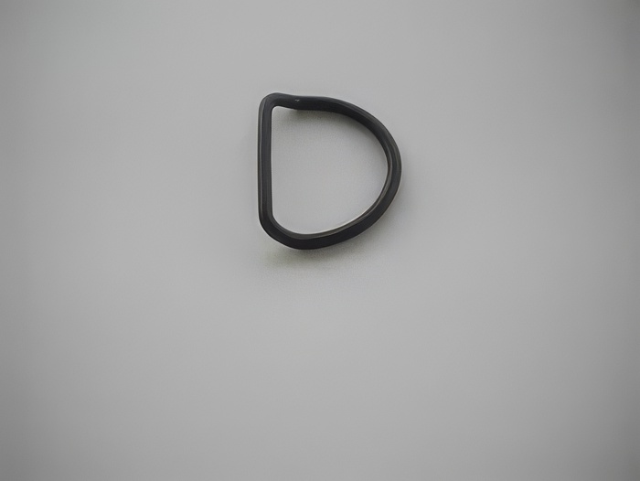 2" D-Ring 5mm Bent Black Powder Coating SS Stealth Series - Product Image