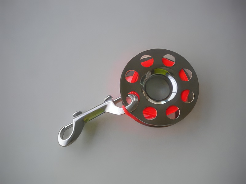 30ft Stainless Steel Finger Spool w/ Orange Line! "Large Finger Hole"