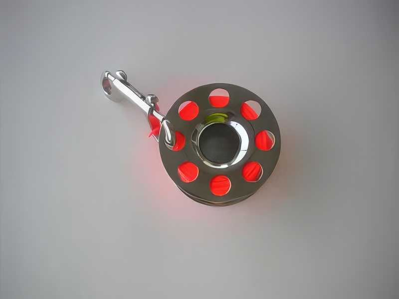 100ft Stainless Steel Finger Spool w/ Orange Line! **Large Finger Hole**  - Product Image