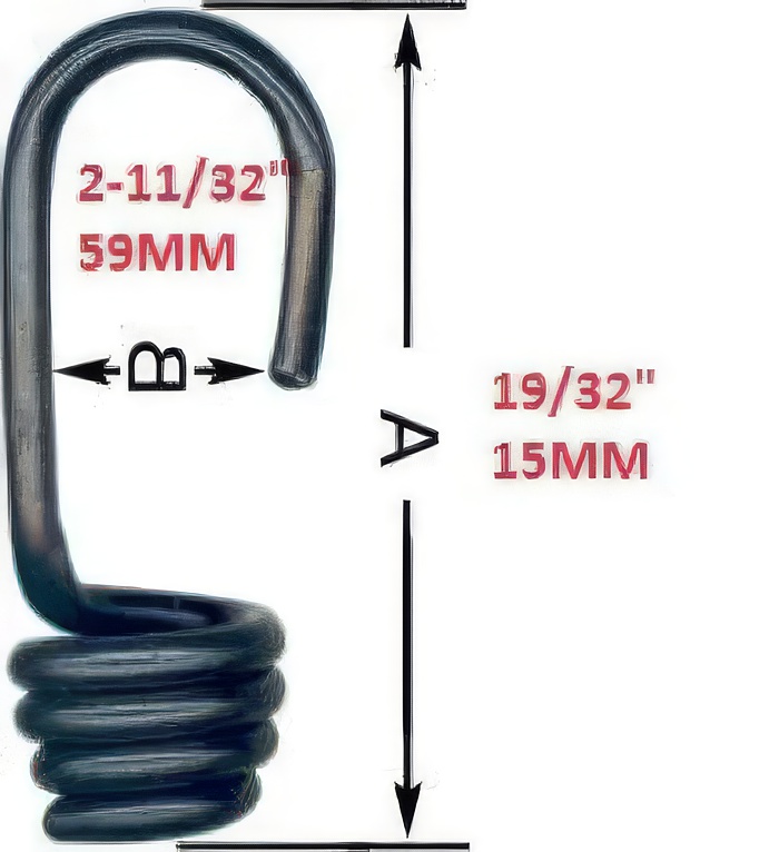  Bungee Cone Hook 3/16"/5mm  (Plastic Coated Steel) - Product Image