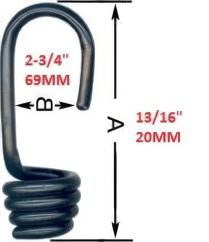  Bungee Cone Hook 1/4"/6mm  (Plastic Coated Steel) - Product Image