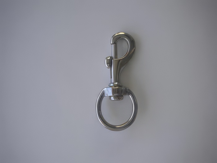 1" Swivel Bolt Snap Shorty Stainless Steel "Tear Drop Eye Loop" - Product Image