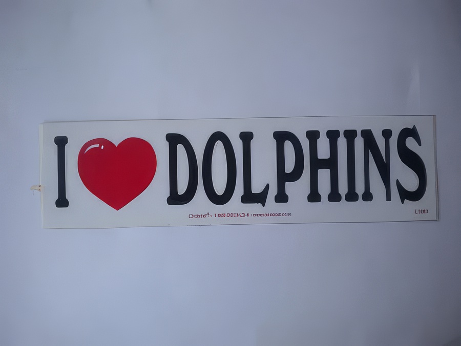 I Love Dolphins Decal - Product Image