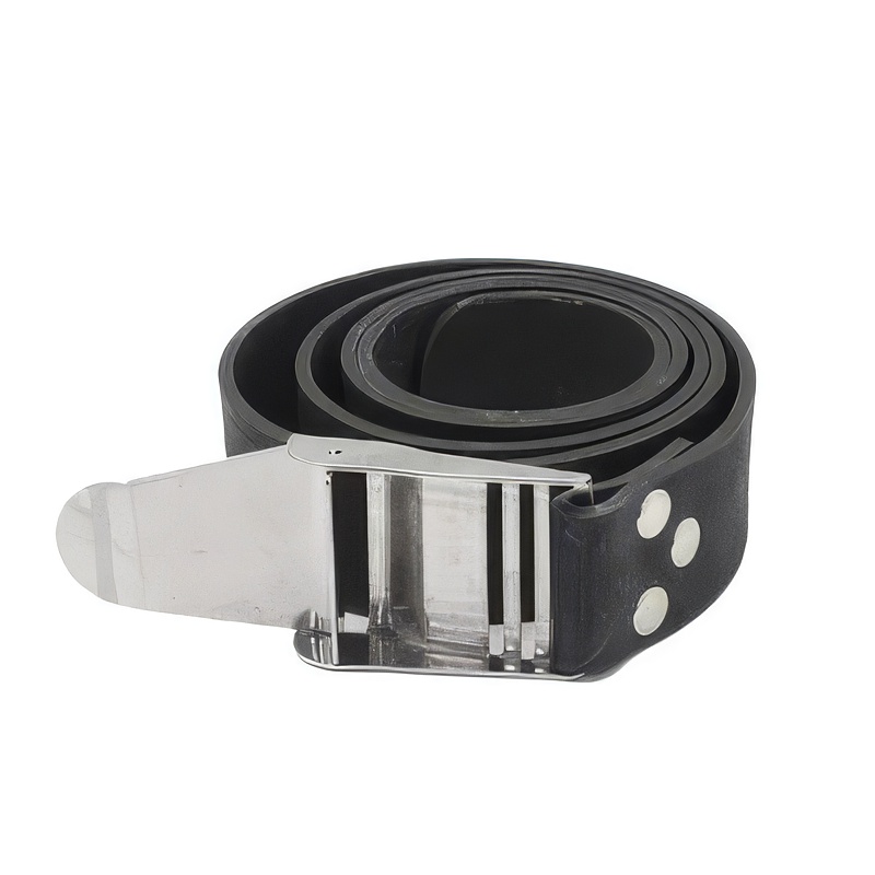 55" (140cm) Rubber Weight Belt with Standard SS Buckle "Black" - Product Image