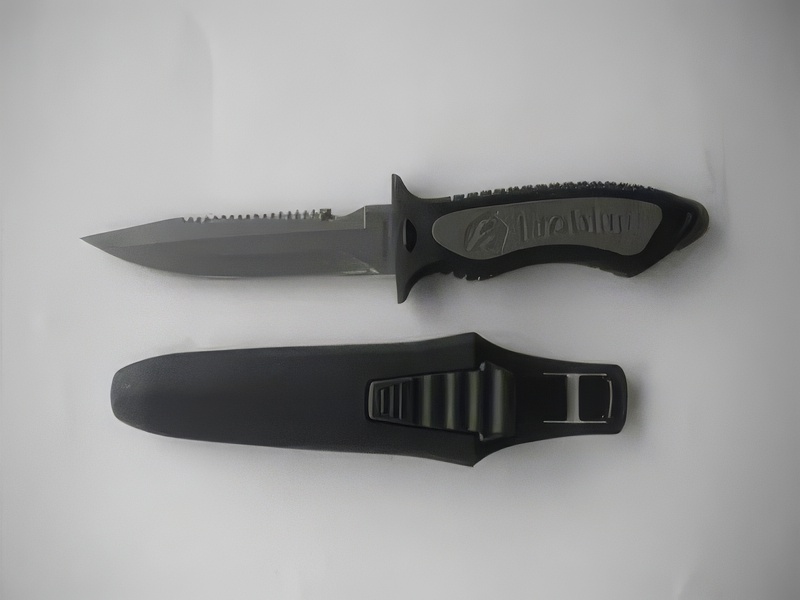 Pointed Titanium Knife complete with hard plastic shealth included "1 @ this price!" - Product Image