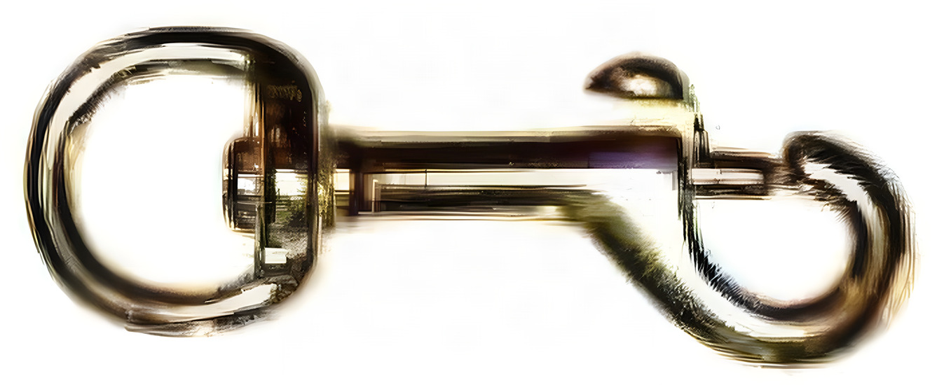 3/8" Swivel Bolt Snap Brass w/ 1/2" Eye - Product Image