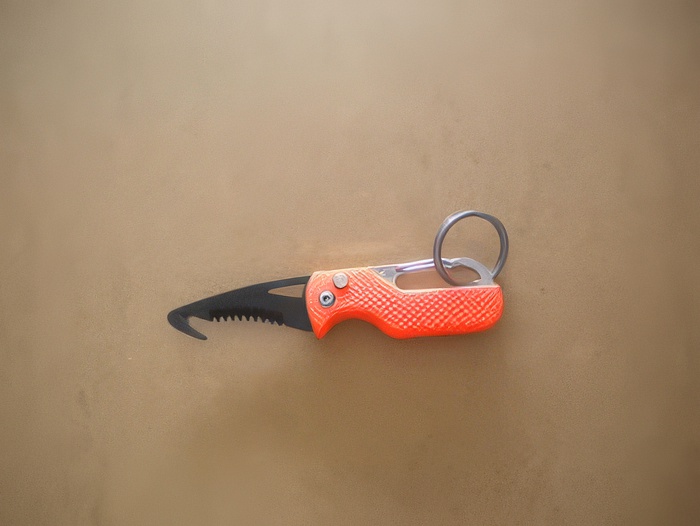 Mini / Compact Safety Knife "Orange body / Black blade" - Product Image