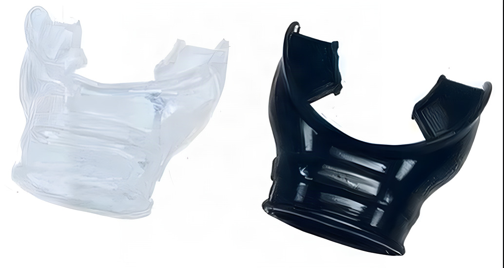 Silicone Mouth Piece Standard Size "BLACK" - Product Image