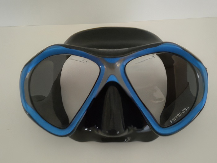 Tiara 2 Mask Metal Navy Blue w/Black Silicone Skirt - Product Image