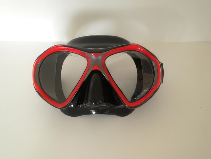Tiara 2 Mask   Metal Ruby "red" w/Black Silicone Skirt - Product Image