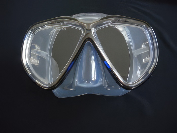 Tiara 2 Mask   Black Frame w/Clear Silicone Skirt - Product Image