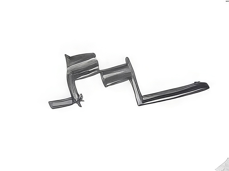 Plastic Handle for Spool "Black Crank" - Product Image