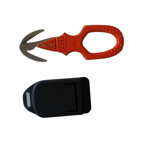 Piranha Hammerhead Dual Blade Line Cutter "Sunburst ORANGE"  W/ Shealth