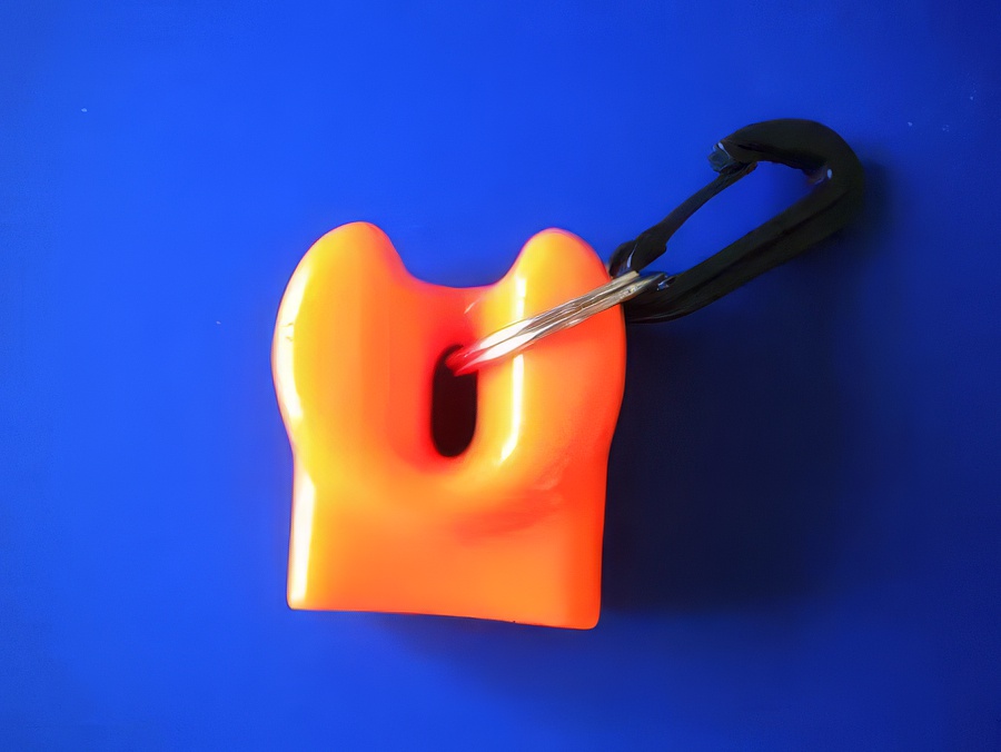 Orange Mouth Piece Cover Flexible Vinyl  "Mouthpiece Type" - Product Image