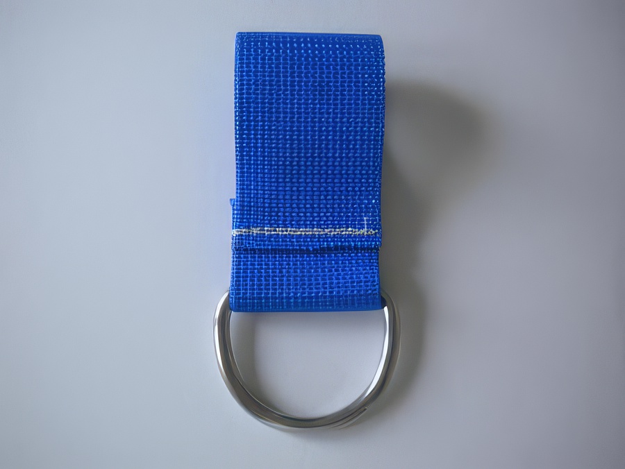 2 Inch Webbing D-Ring 6mm    BLUE - Product Image