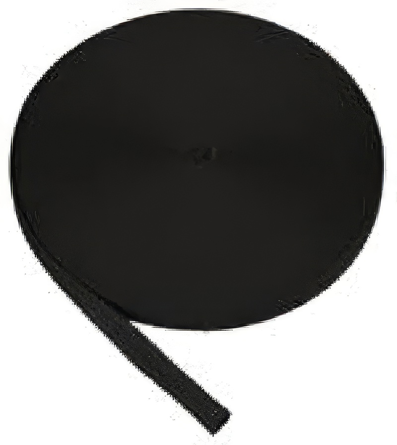 3/4" Inch Commercial Grade Tubular Webbing  - BLACK - Product Image