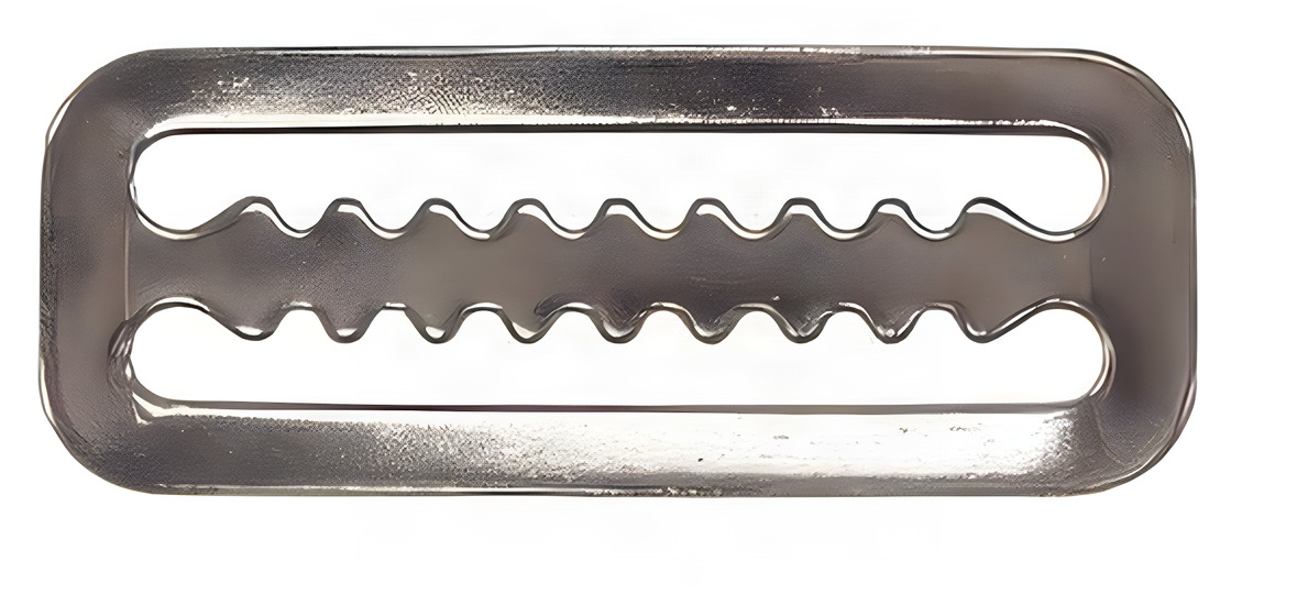 2" Stainless Steel Slider w/ teeth   Heavy Duty Type / Raised Center Bar - Product Image