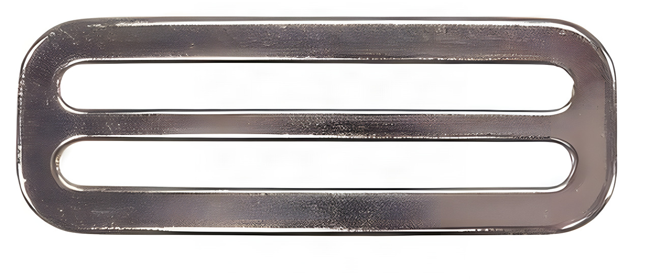 2 Inch Stainless Steel Slider No Teeth "smooth"   Heavy Duty Type / Raised Center Bar - Product Image